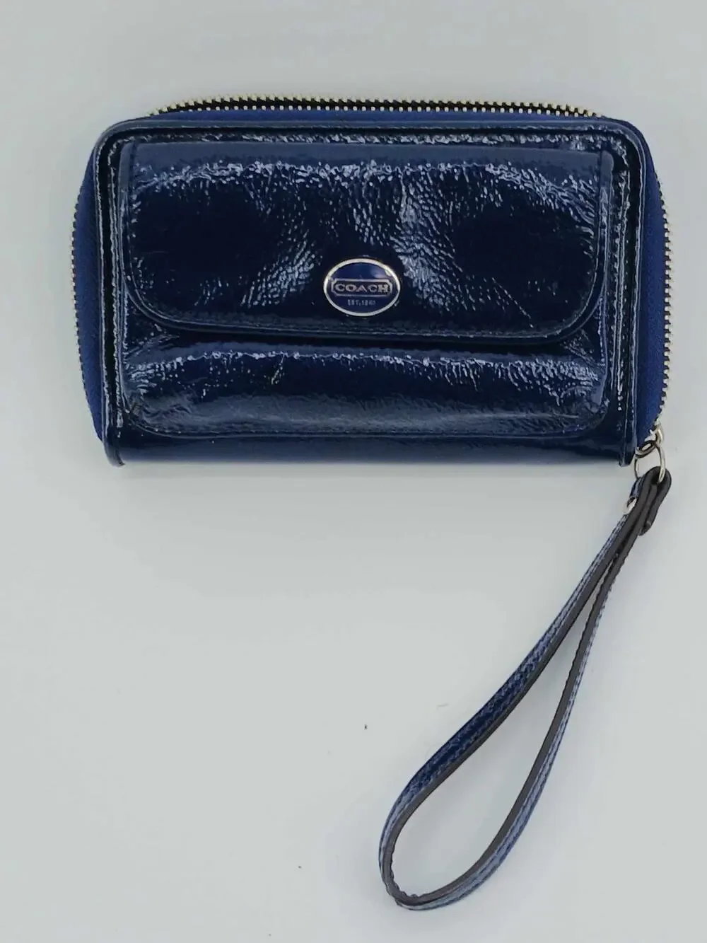 Coach Peyton Universal Zip wallet wristlet Navy Blue
